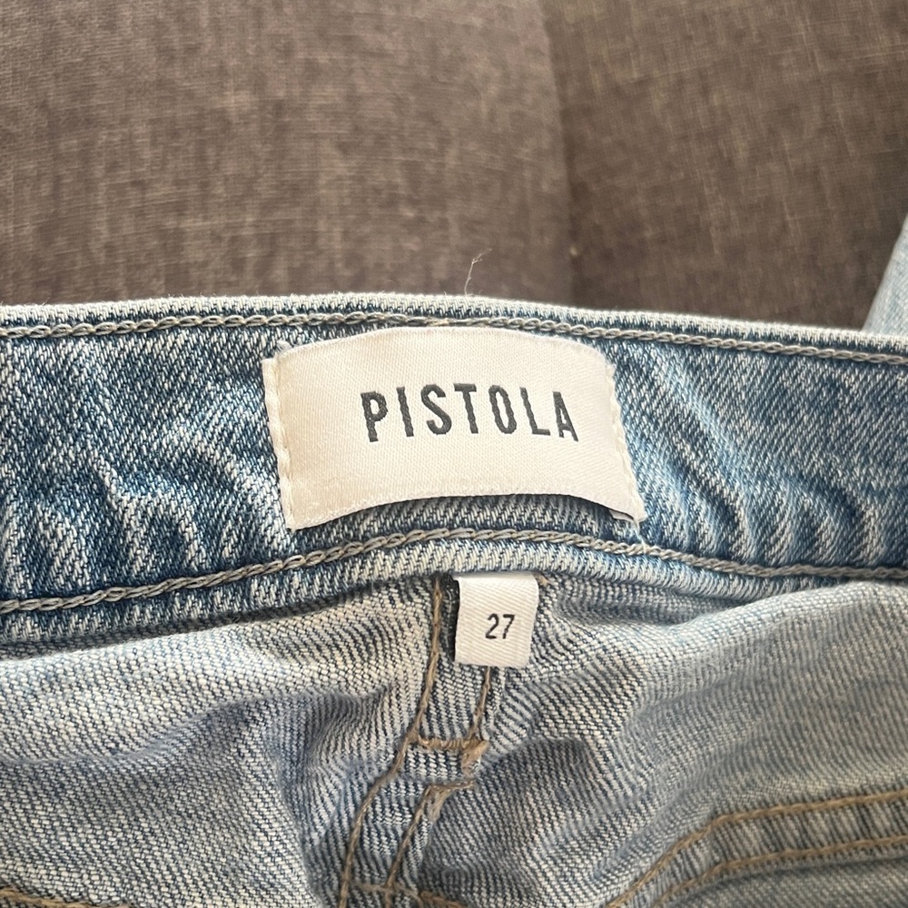 Pistola high rise button fly ankle jeans raw hem size 27 - Picture 3 of 5
